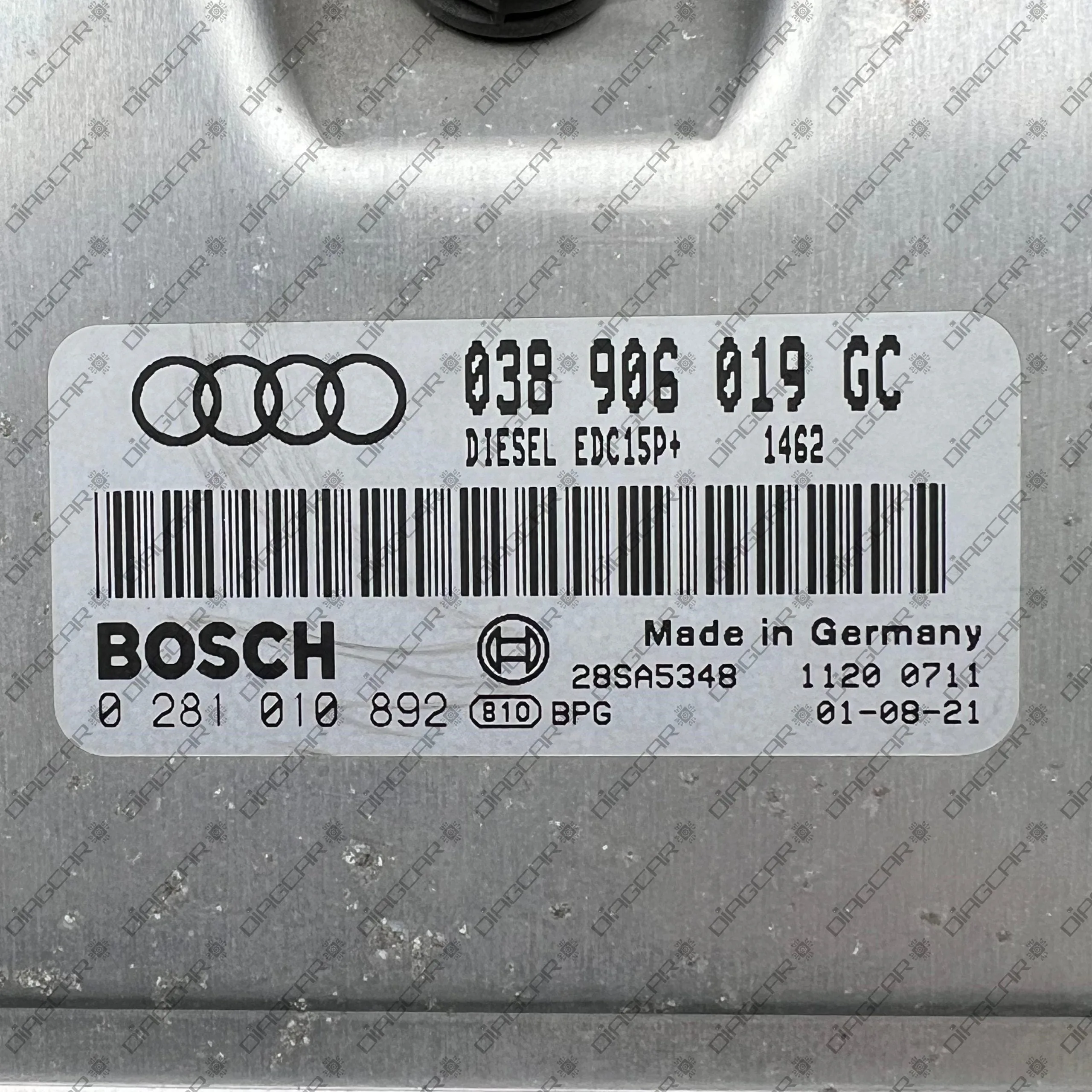 AUDI A3 1900cc 74kw ATD 2001 038906019GC BOSCH EDC15P+ 0281010892 FOTO ETIQUETA by DIAGCAR