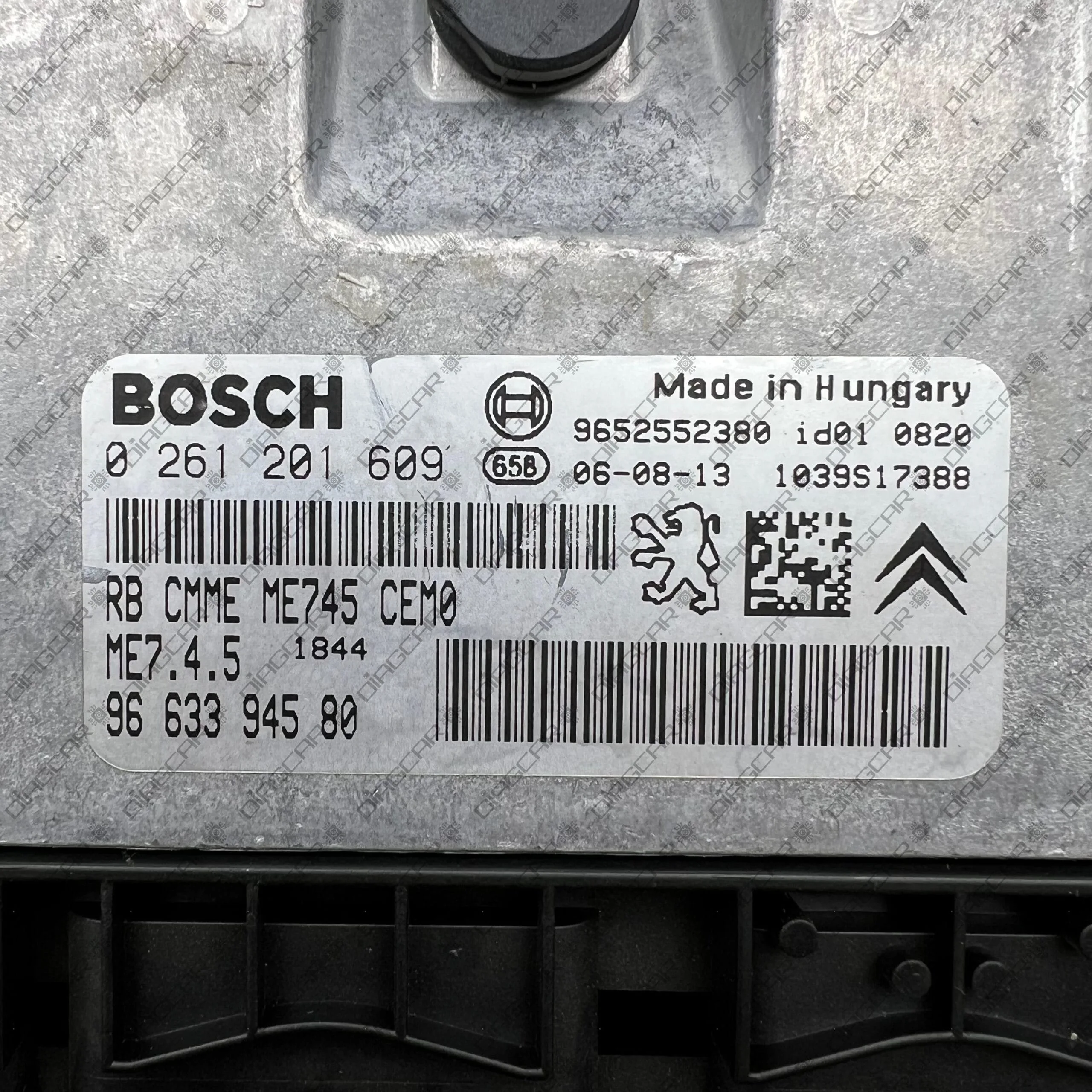 CITROEN C4 1600cc 80KW NFU 2006 9663394580 BOSCH ME7.4.5 0261201609 FOTO ETIQUETA by DIAGCAR