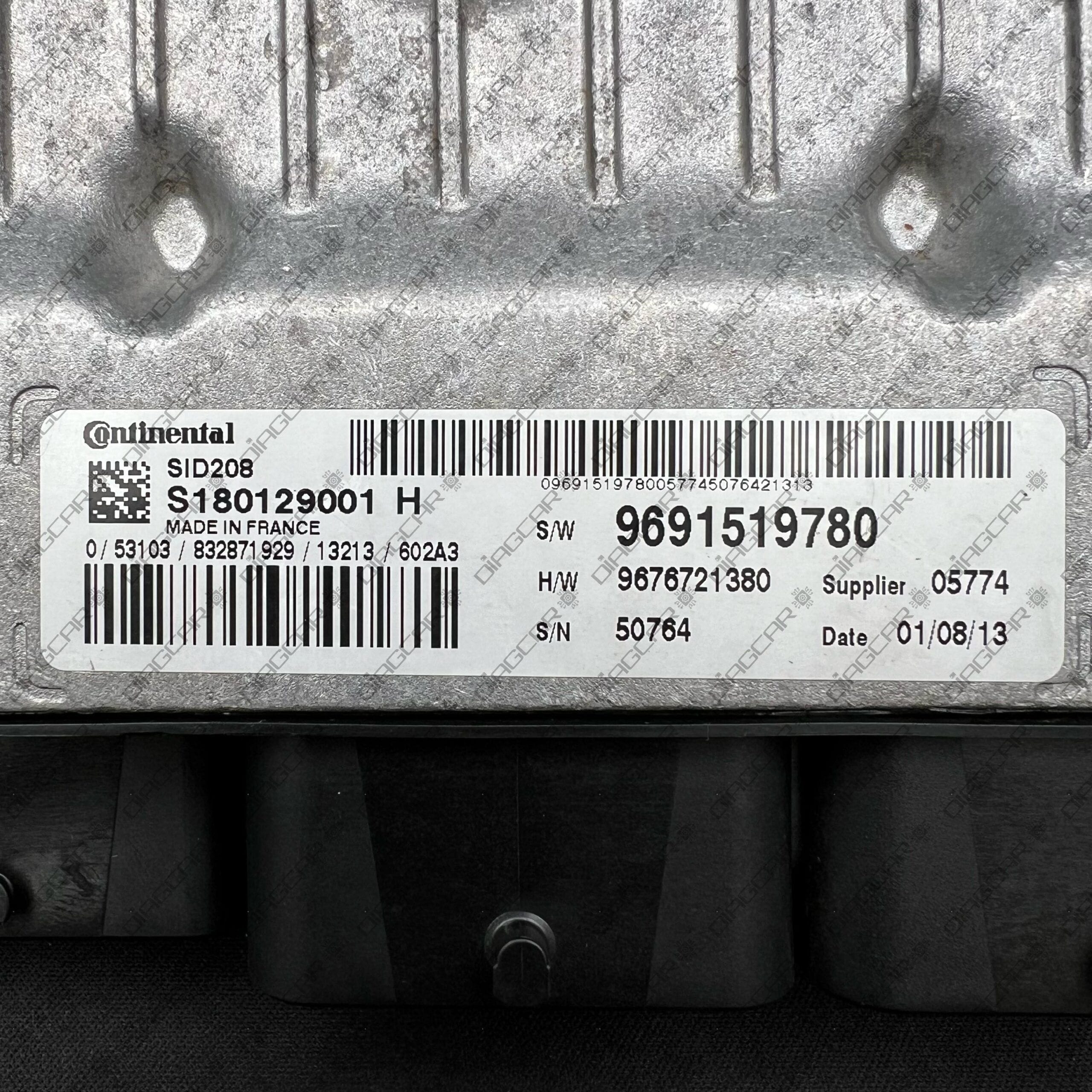 PEUGEOT BOXER 2200cc 110cv PUMA 2013 9691519780 9676721380 CONTINENTAL SID208 S180129001H FOTO ETIQUETA by DIAGCAR