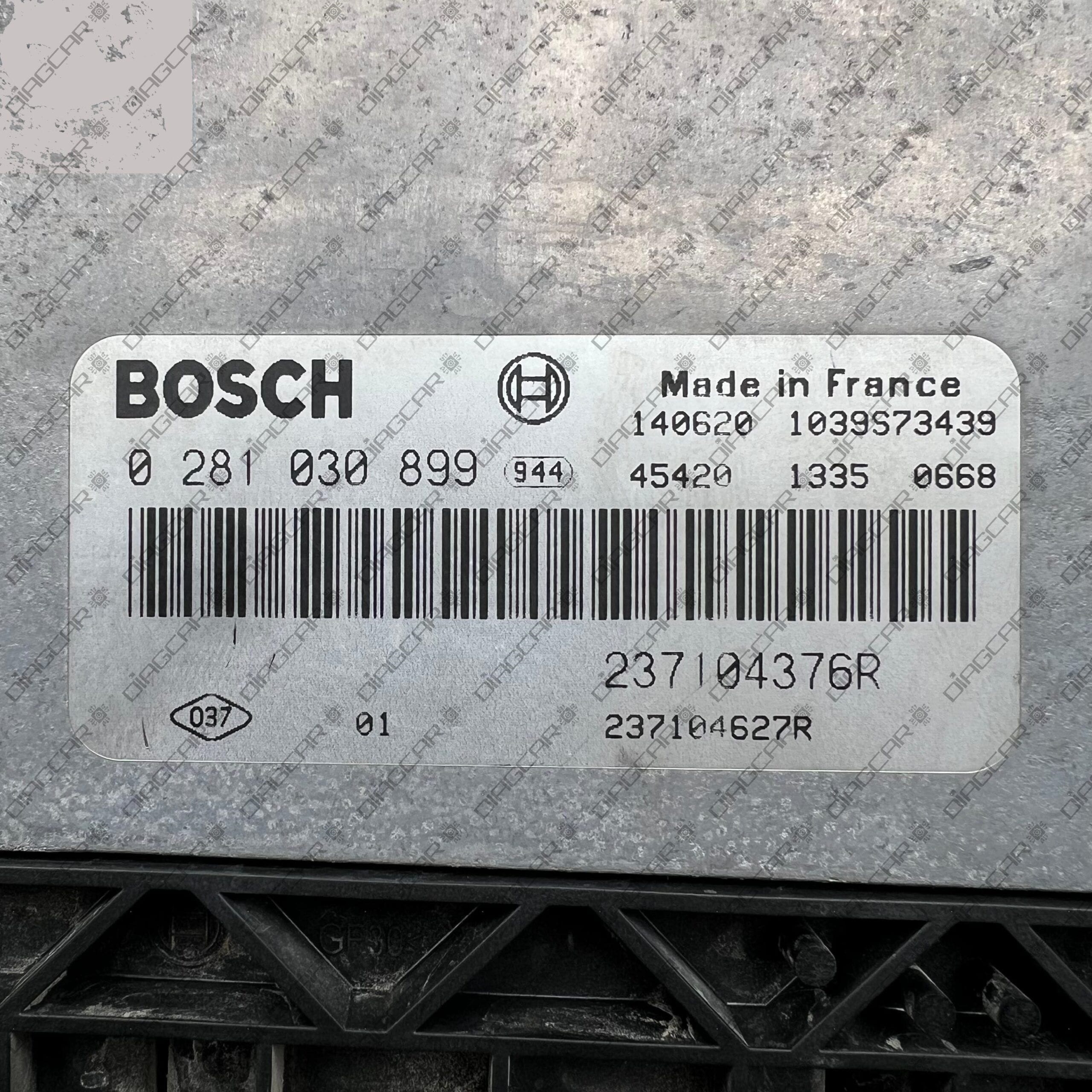 RENAULT KANGOO 1461cc 55kw K9K 2014 237104376R 237104627 BOSCH EDC17C42 0281030899 FOTO ETIQUETA by DIAGCAR
