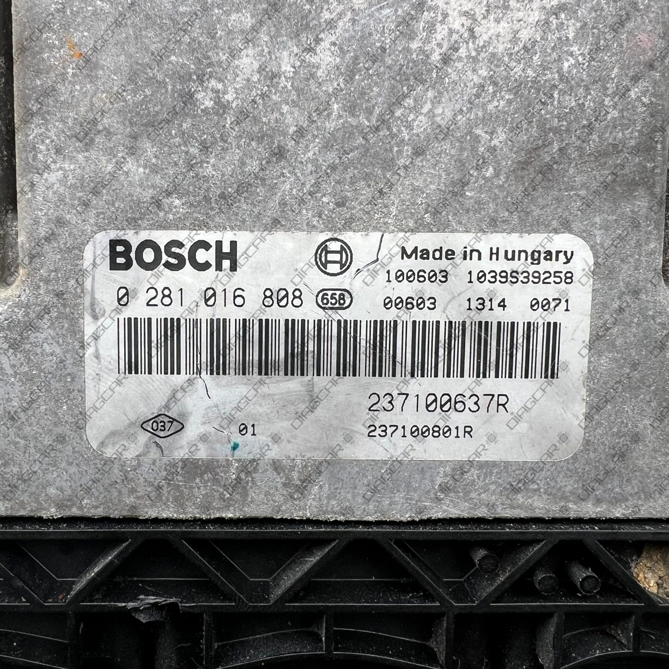 RENAULT MASTER 2299cc 92kw 2010 237100637R 23100801R BOSCH EDC17C11 0281016808 FOTO ETIQUETA by DIAGCAR