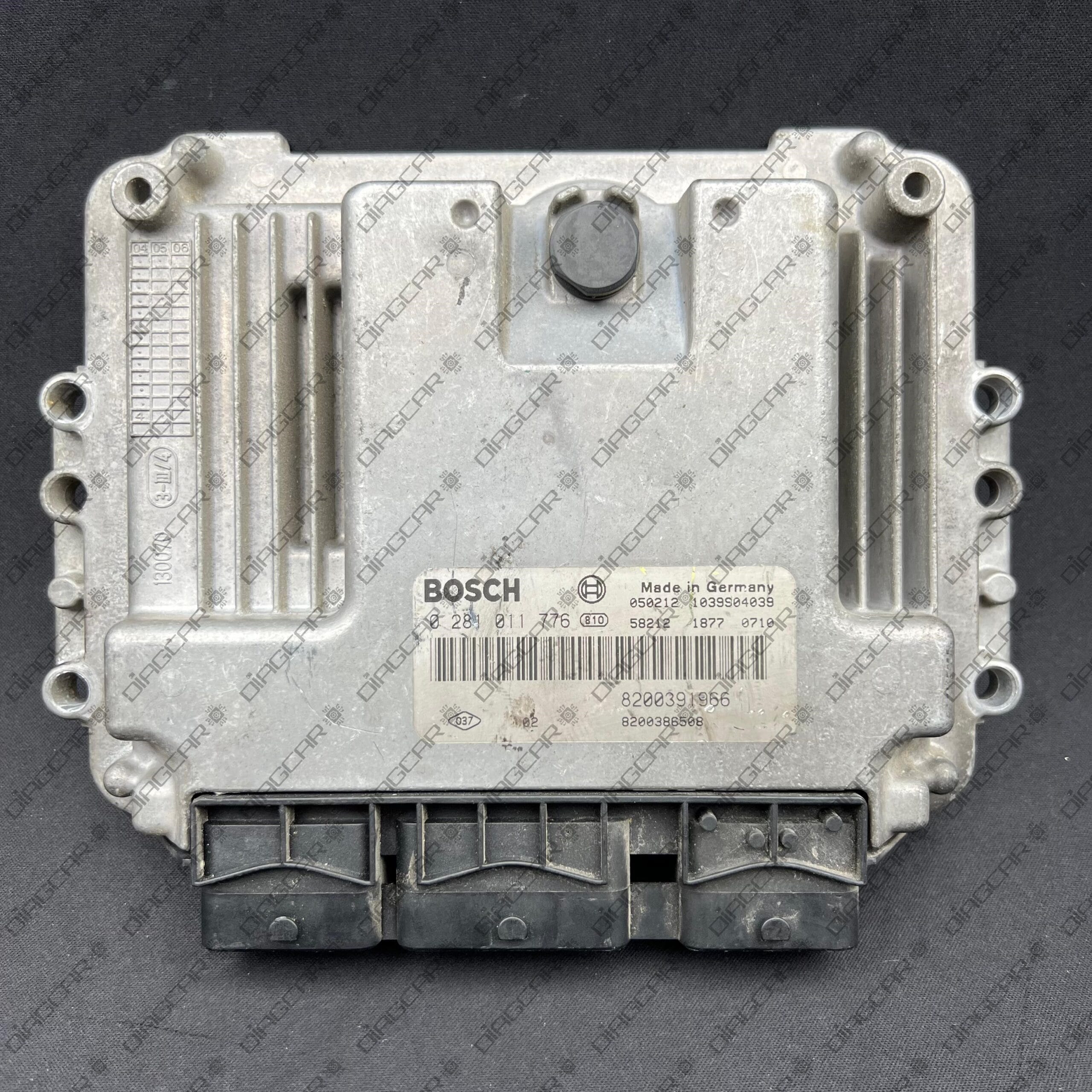 RENAULT MEGANE 1870cc 88kw F9Q 2005 8200391966 820086508 BOSCH EDC16C3-10.22 0281011776 FOTO CARCASA by DIAGCAR