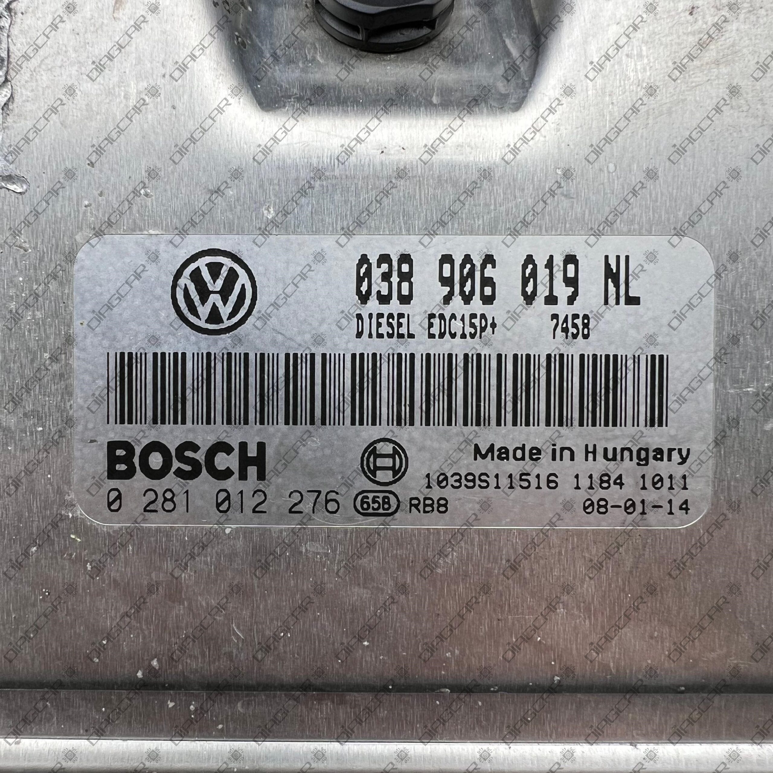 SEAT IBIZA 1896cc 74kw AXP 2008 038906019NL BOSCH EDC15P+ 0281012276 FOTO ETIQUETA by DIAGCAR