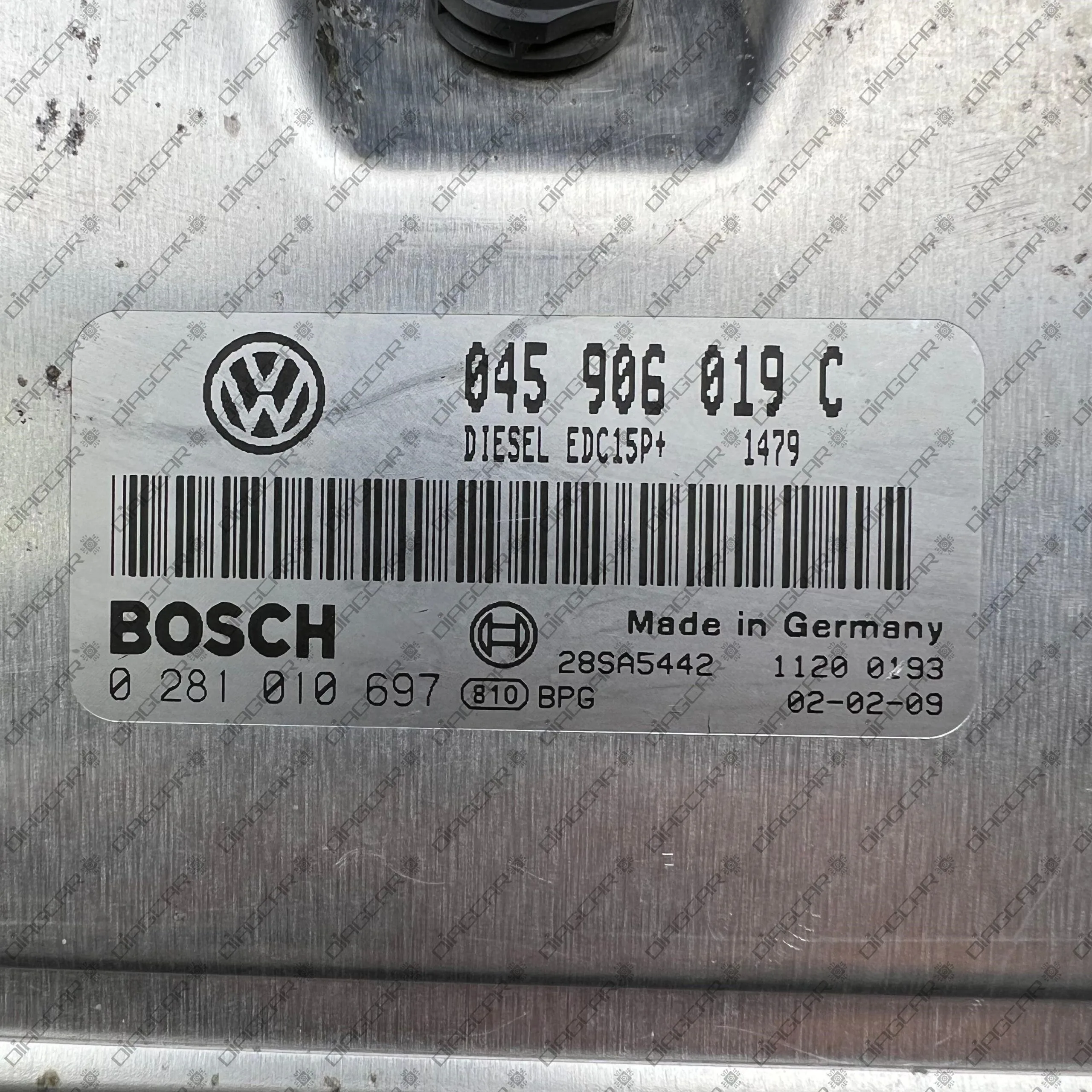 VW POLO 1422cc 55kw AMF 2002 045906019C BOSCH EDC15P+ 0281010697 FOTO ETIQUETA by DIAGCAR