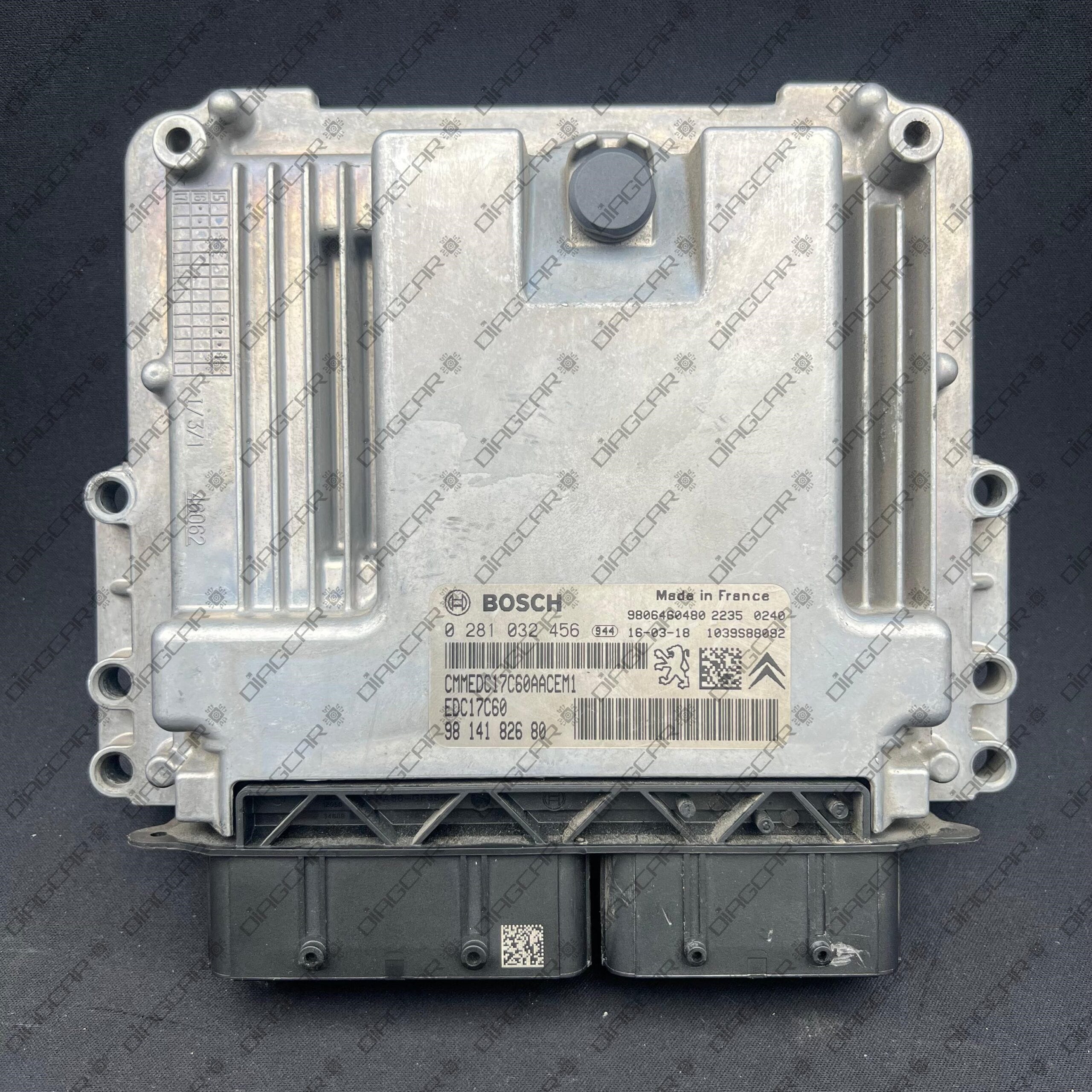 PEUGEOT 208 1560cc 73kw BH02 2016 9814182680 BOSCH EDC17C60 0281032456 FOTO CARCASA by DIAGCAR