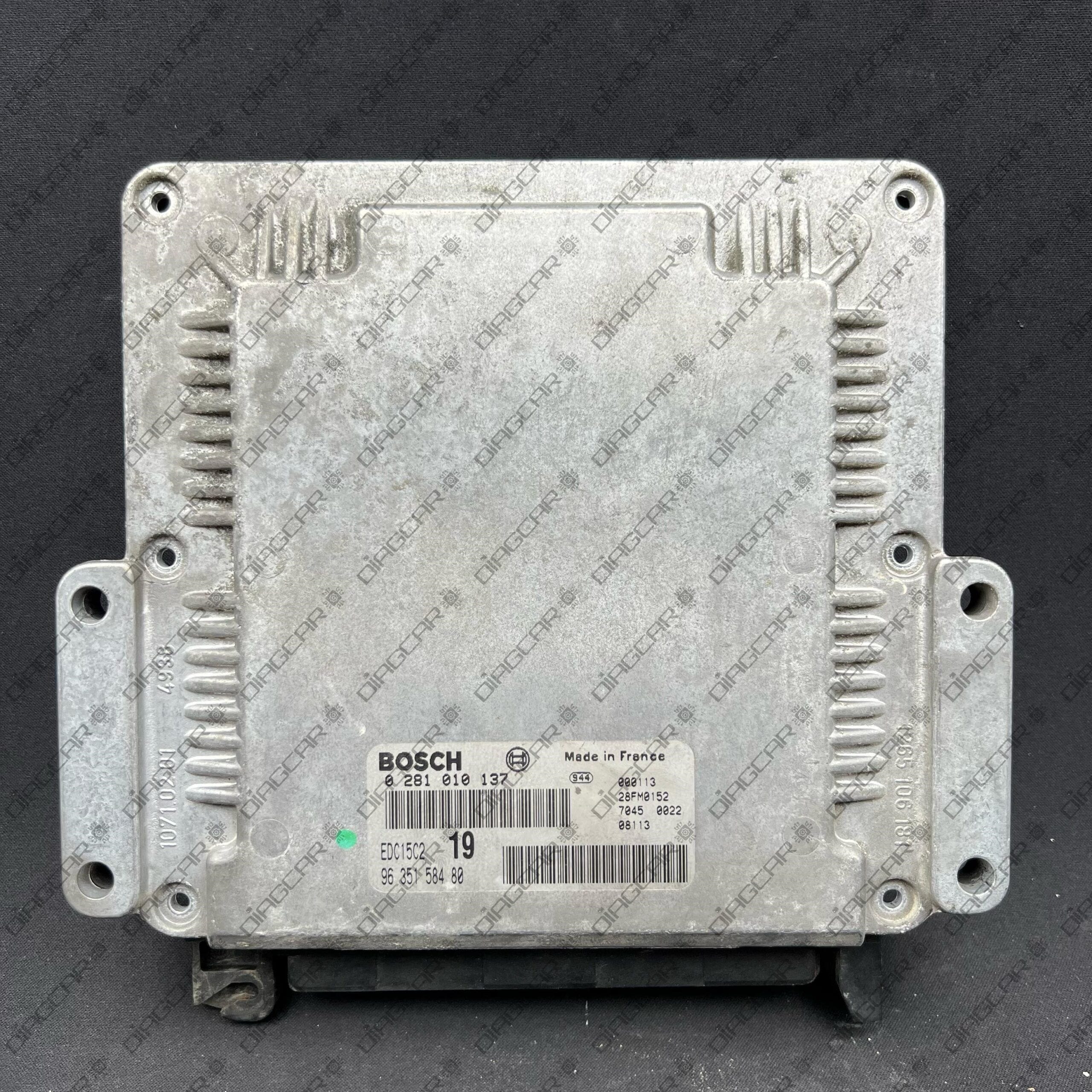CITROEN XSARA PICASSO 1997cc 66kw RHY 2000 9635158480 BOSCH EDC15C2 0281010137 FOTO CARCASA 1 by DIAGCAR