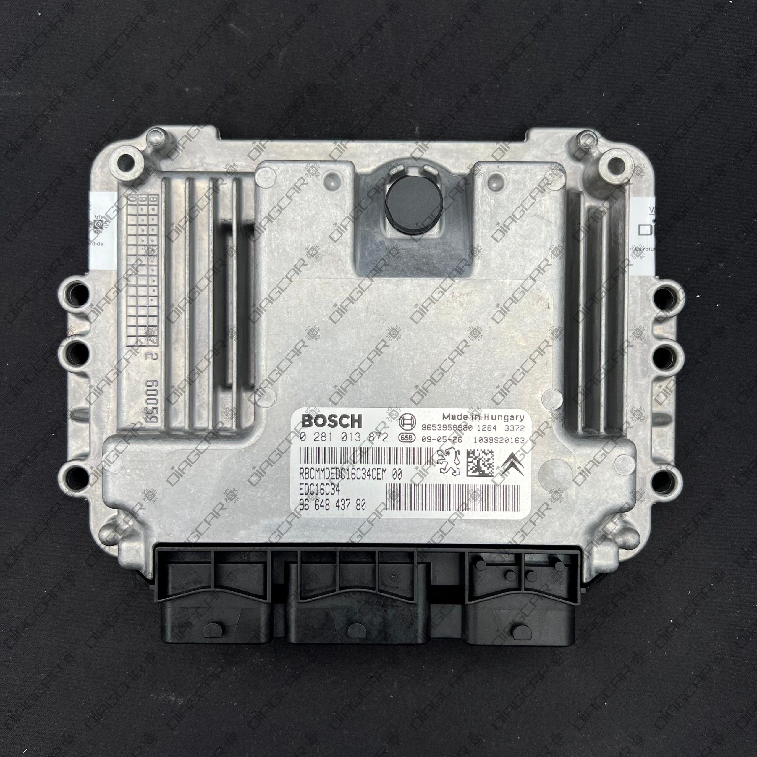 CITROEN C5 1560cc 92kw 9HX 2009 9664843780 BOSCH EDC16C34 0281013872 FOTO CARCASA by DIAGCAR