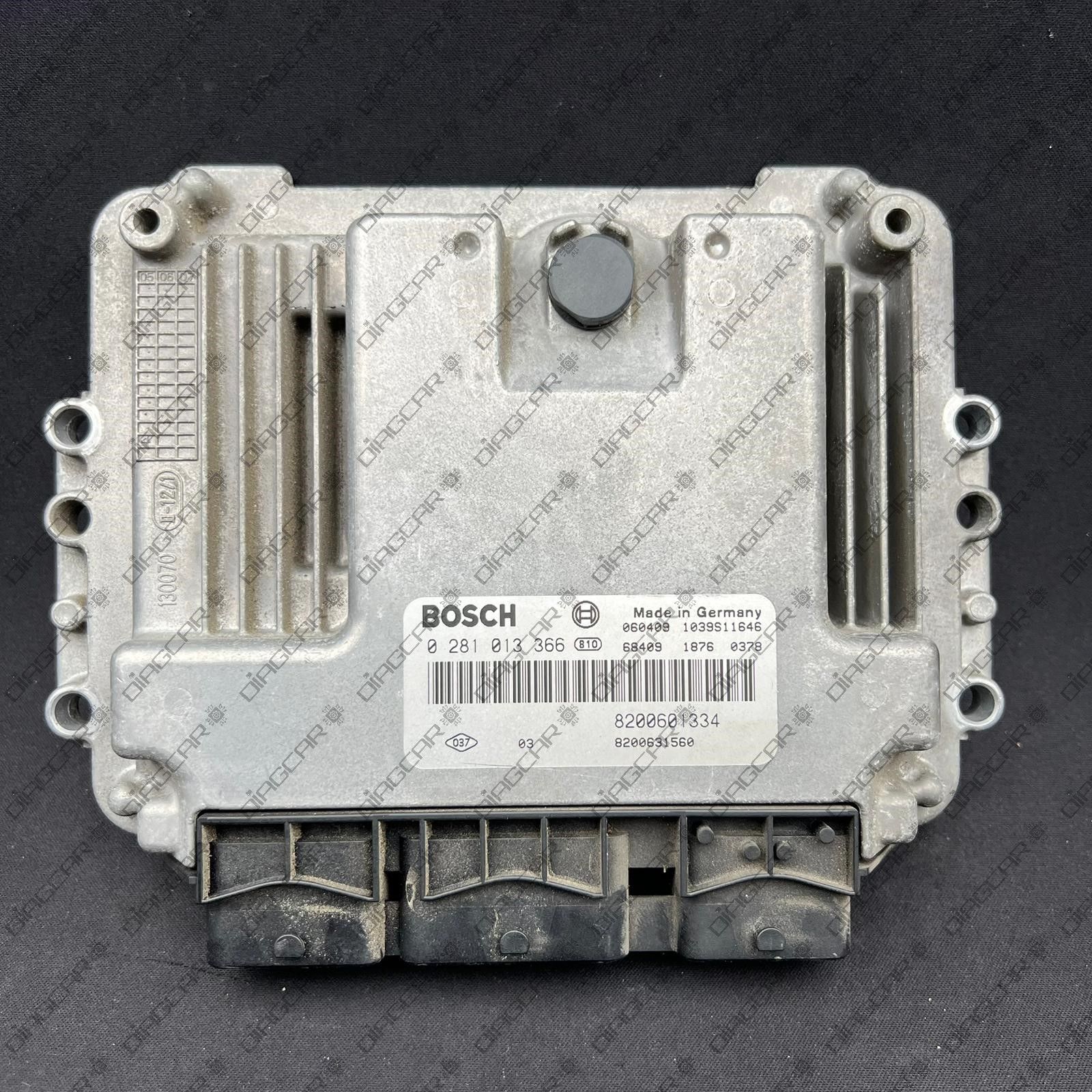 RENAULT MEGANE 1870cc 96kw F9Q 2006 8200601334 BOSCH EDC16C3 0281013366 FOTO CARCASA by DIAGCAR